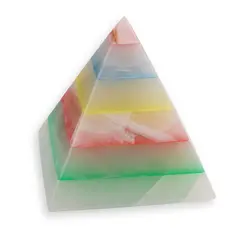 Piramida slefuita din Onix de Pakistan colorat -8cm