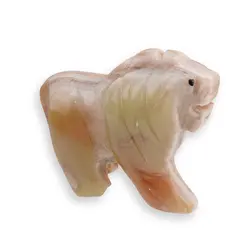 Figurina slefuita din Onix de Pakistan, leu - 6cm