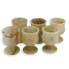 Set 6 pahare din Onix de Pakistan - 6x10cm