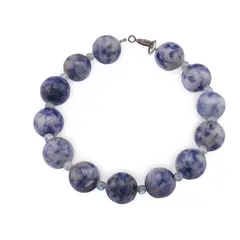 Bratara Sodalit sfere 10mm si Apatit sfere 3mm