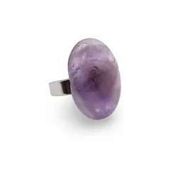 Inel reglabil Ametist oval, 25mm