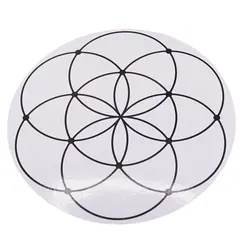 Abtibild sticker Feng Shui cu Samanta vietii - alb, 12cm