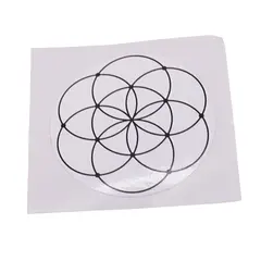 Abtibild sticker Feng Shui cu Samanta vietii - alb, 5,5cm