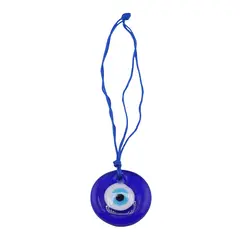 Amuleta Feng Shui rotunda cu ochi protector din sticla, 3cm