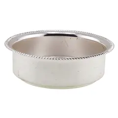 Bol metalic decorativ vintage cu margini impletite - 12cm