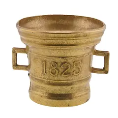 Decoratiune vintage din alama galeata cu doua manere, 10cm