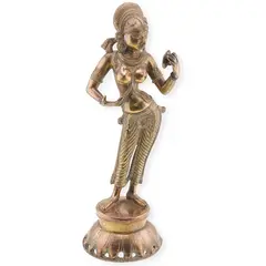 Decoratiune vintage din bronz zeita Parvati - 30,5cm