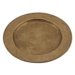 Farfurie vintage din alama, model simplu - 27cm