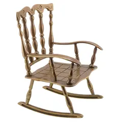 Mini scaun balansoar vintage din alama - 22,5cm