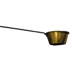 Polonic vintage din alama cu maner lung, 57cm