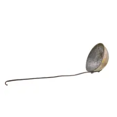 Polonic vintage din metal cu coada lunga, 38cm