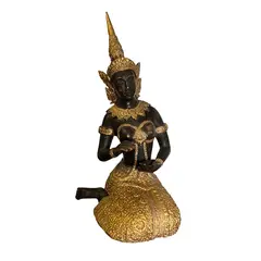 Statueta vintage Teppanom din bronz cu detalii aurii - 21cm