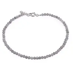 Bratara Labradorit sfere fatetate cu Argint 925, 3mm