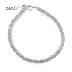Bratara Opal albastru discuri fatetate cu Argint 925, 3-4mm