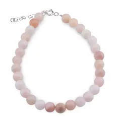 Bratara Opal roz sfere cu Argint 925, 6mm