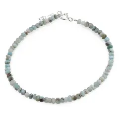 Bratara Larimar discuri fatetate cu Argint 925, 3-4mm
