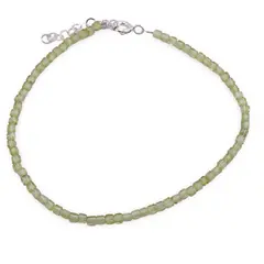 Bratara Peridot cuburi fatetate cu Argint 925, 2-3mm