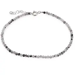 Bratara Piatra Lunii turmalina sfere fatetate cu Argint 925, 2-3mm