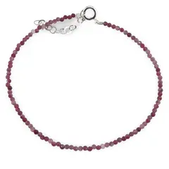 Bratara Rubin sfere fatetate cu Argint 925, 2mm