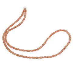 Colier Piatra Soarelui discuri fatetate cu Argint 925, 3-4mm