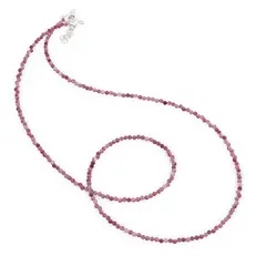 Colier Rubin sfere fatetate cu Argint 925, 2mm