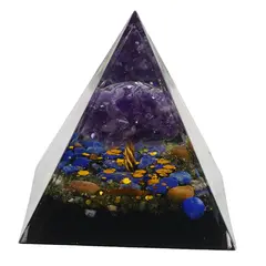 Piramida orgon Copacul vietii - Lapis lazuli si Ametist, 5cm