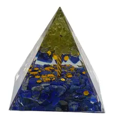 Piramida orgon Copacul vietii - Lapis lazuli si Peridot, 5cm