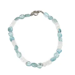 Bratara Claritate Fluida - Apatit 3-5mm si Cristal de stanca 4mm