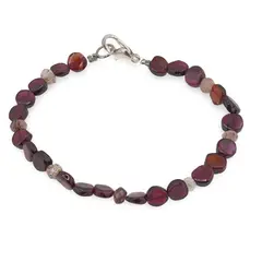 Bratara Inima aprinsa - Granat Rhodolit 5-6mm si Aventurin rosu 4mm
