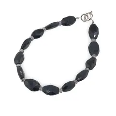 Bratara Ochi de soim fatetat 10mm si Iolith dicuri fatetate 3mm