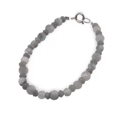 Bratara Piatra lunii gri sfere fatetate 5-6mm si dicuri fatetate 4mm