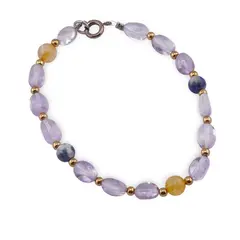 Bratara Puterea Vizionarului - Ametrin 6-8mm, Citrin si Lapis Lazuli 6mm
