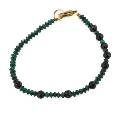 Bratara Transformare Protejata - Malachit 2-3mm si Turmalina neagra 4mm