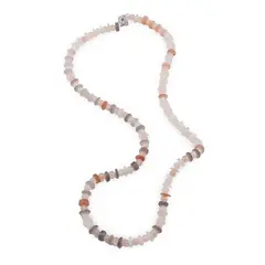 Colier Piatra lunii mix heishi 6mm si sfere 4-5mm