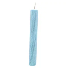 Lumanare fagure din ceara de albine naturala, 33cm - albastru