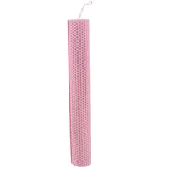 Lumanare fagure din ceara de albine naturala, 33cm - roz
