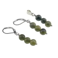 Set Cercei si Pandantiv Jad nefrit sfere, 6mm