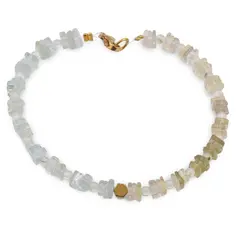 Bratara Acvamarin, Prasiolit si Peridot patratele 4-5mm, Prasiolit sfere 3mm si Hematit auriu 4mm