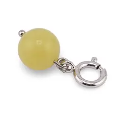Pandantiv / Breloc cu Jad galben sfera, 10mm