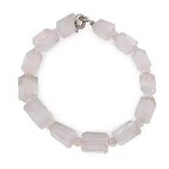 Bratara Cuart roz fatetat 10-11mm si discuri fatetate 4mm