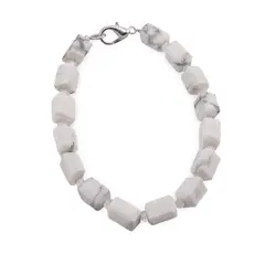Bratara Howlit fatetat 9-10mm si Cristal de stanca discuri fatetate 4mm