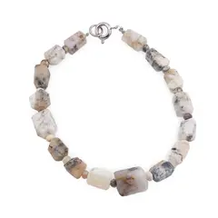 Bratara Opal dendritic fatetat 8-10mm si discuri fatetate 4mm