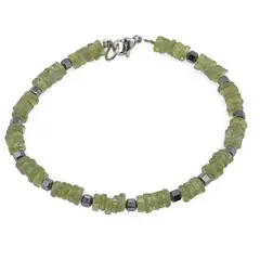 Bratara Peridot discuri 5mm si Hematit 3mm