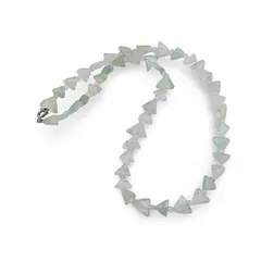 Colier Fluorit triunghi 6-8mm si Cristal de stanca discuri fatetate 3mm