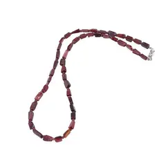 Colier Granat fatetat 6-8mm si discuri fatetate 3mm