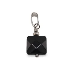Pandantiv Onix patrat fatetat 10mm
