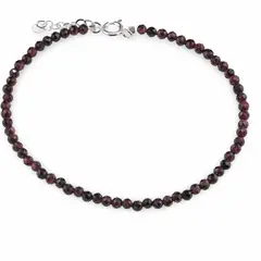 Bratara Granat Rhodolit sfere fatetate, 3mm