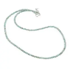 Colier Amazonit Rusia sfere fatetate, 3mm