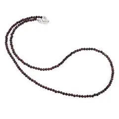 Colier Granat Rhodolit sfere fatetate, 3mm