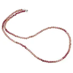 Colier Rodonit roz sfere fatetate 3,5mm
